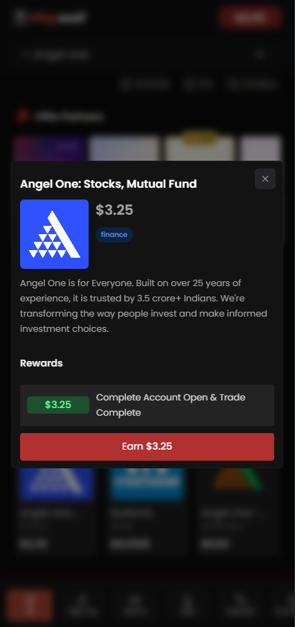 Angel One ऑफर — Playwall
